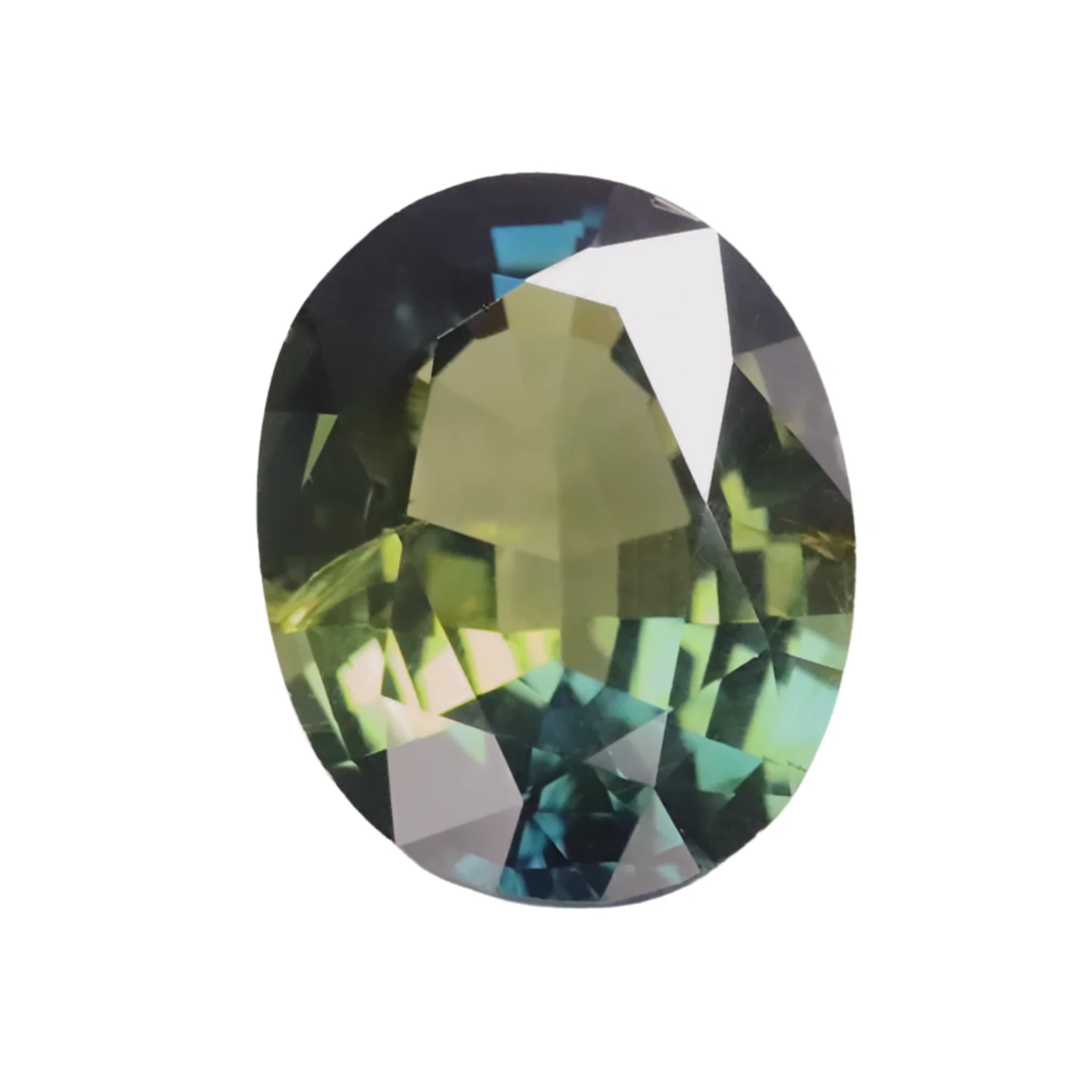- Saphir Bleu Jaune Ovale 1.70 carat