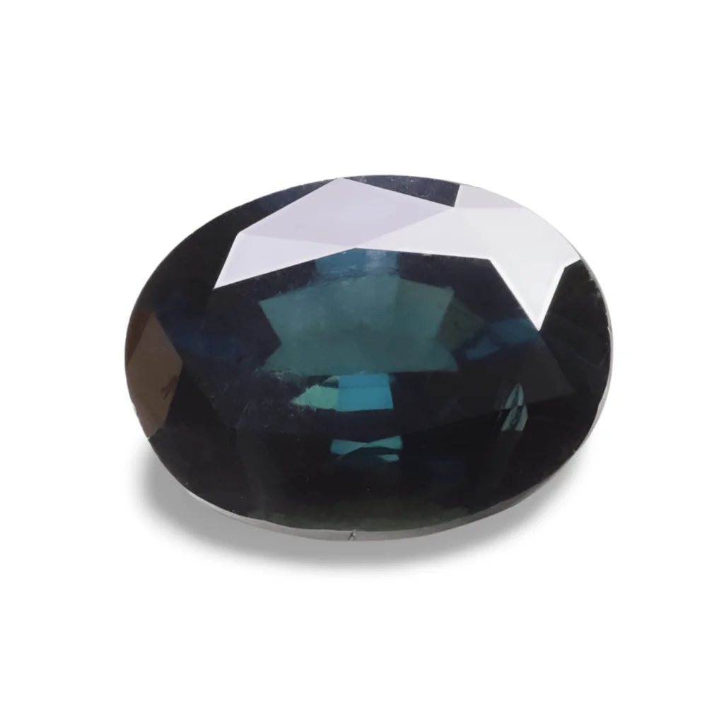 Saphir Bleu Vert Ovale 1.95 carat