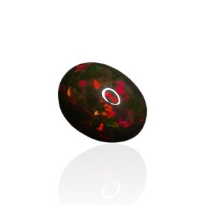 - Opale Noire Naturelle de Welo – Éclats Rouge & Feu (5,88 cts)