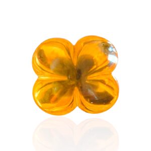 - Citrine d’Art du Brésil — 9,21 cts (Taille "Bubble" Trèfle par L. Sabadie)