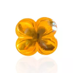 - Citrine d’Art du Brésil — 9,21 cts (Taille "Bubble" Trèfle par L. Sabadie)