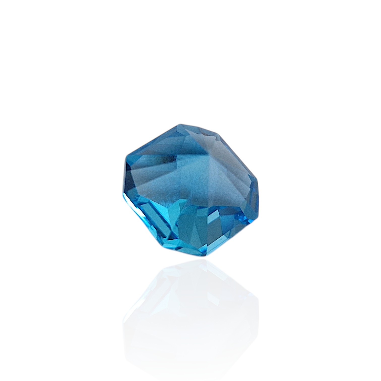 - Topaze Bleue "Electric Blue" - 7,06 carats - Taille Signature "Seewatch" - Naturelle et Certifiée – Image 7