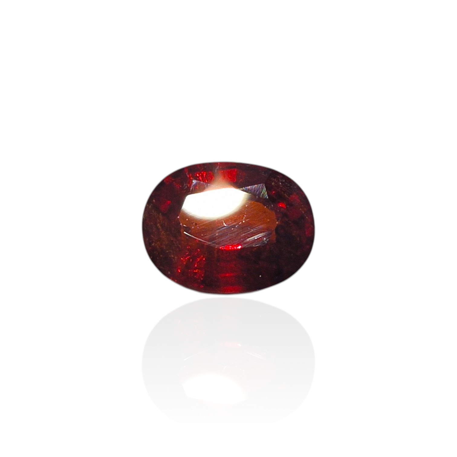 - Grenat Spessartite d’Afrique — 4,31 cts (Taille “Ovale Mixte” — Éclat de Rouge Orangé) – Image 2