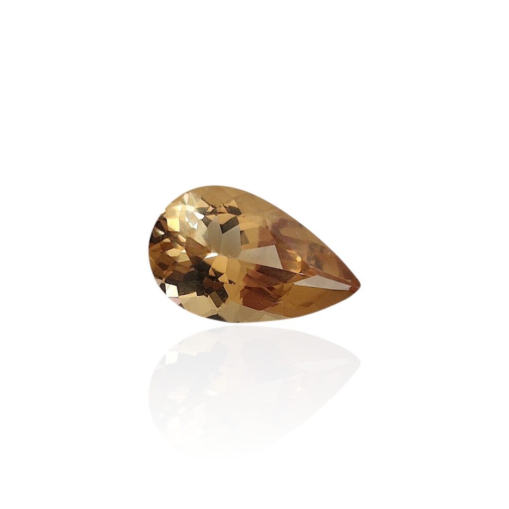 Héliodore du Brésil — 3,53 cts (Taille “Goutte Mixte” — Éclat Doré Solaire)