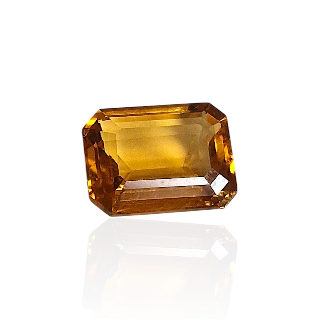 Citrine du Kenya — 4,225 cts (Taille « Émeraude Mixte » — Couleur Miel)