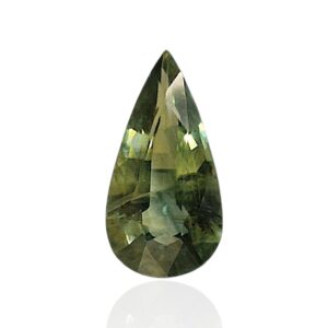 Saphir Vert du Cameroun — 1,375 cts (Taille « Goutte Mixte » — Couleur Verte)